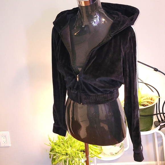 Revamped velour hoodie zip up sz S - Picture 1 of 5